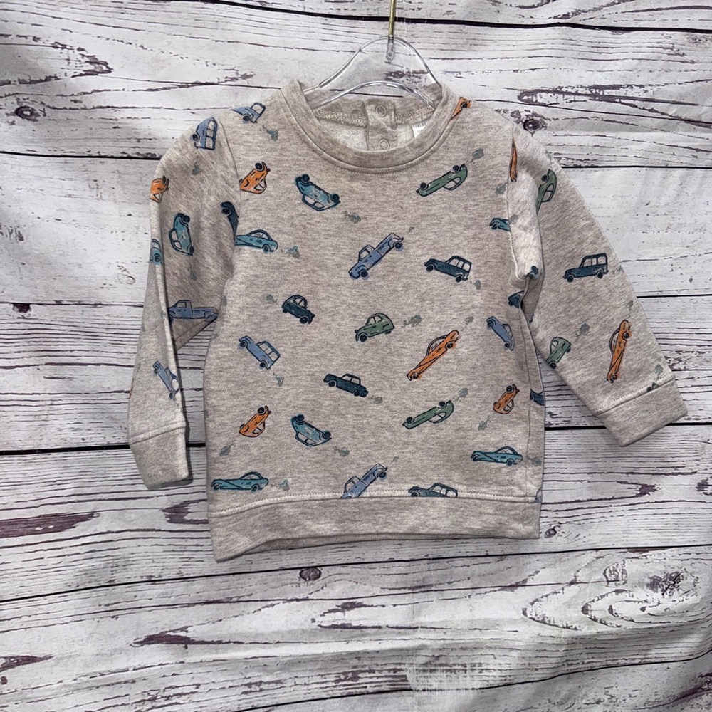 H&M Kids' Car Print Sweatshirt Size 12-18 Months